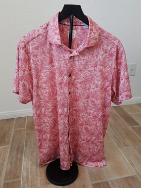 Con.Struct Slim Fit Performance Stretch Short Sleeve Button Down, Men's XL